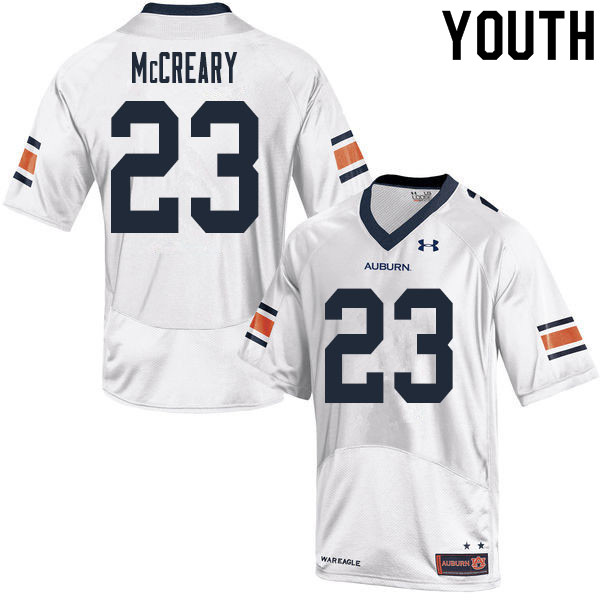 Youth Auburn Tigers #23 Roger McCreary White 2020 College Stitched Football Jersey